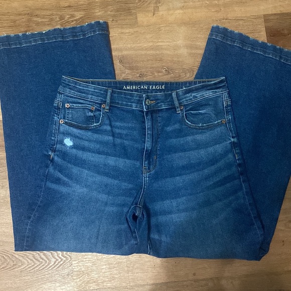 American Eagle wide leg jeans size 14 regular - Picture 2 of 4